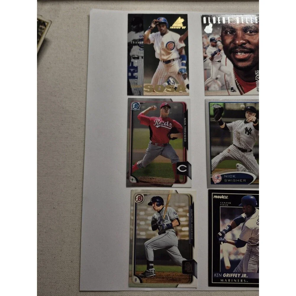 MLB Baseball Card Lot Ken Griffey Jr Sammy Sosa Albert Belle Nick Swisher Hunter